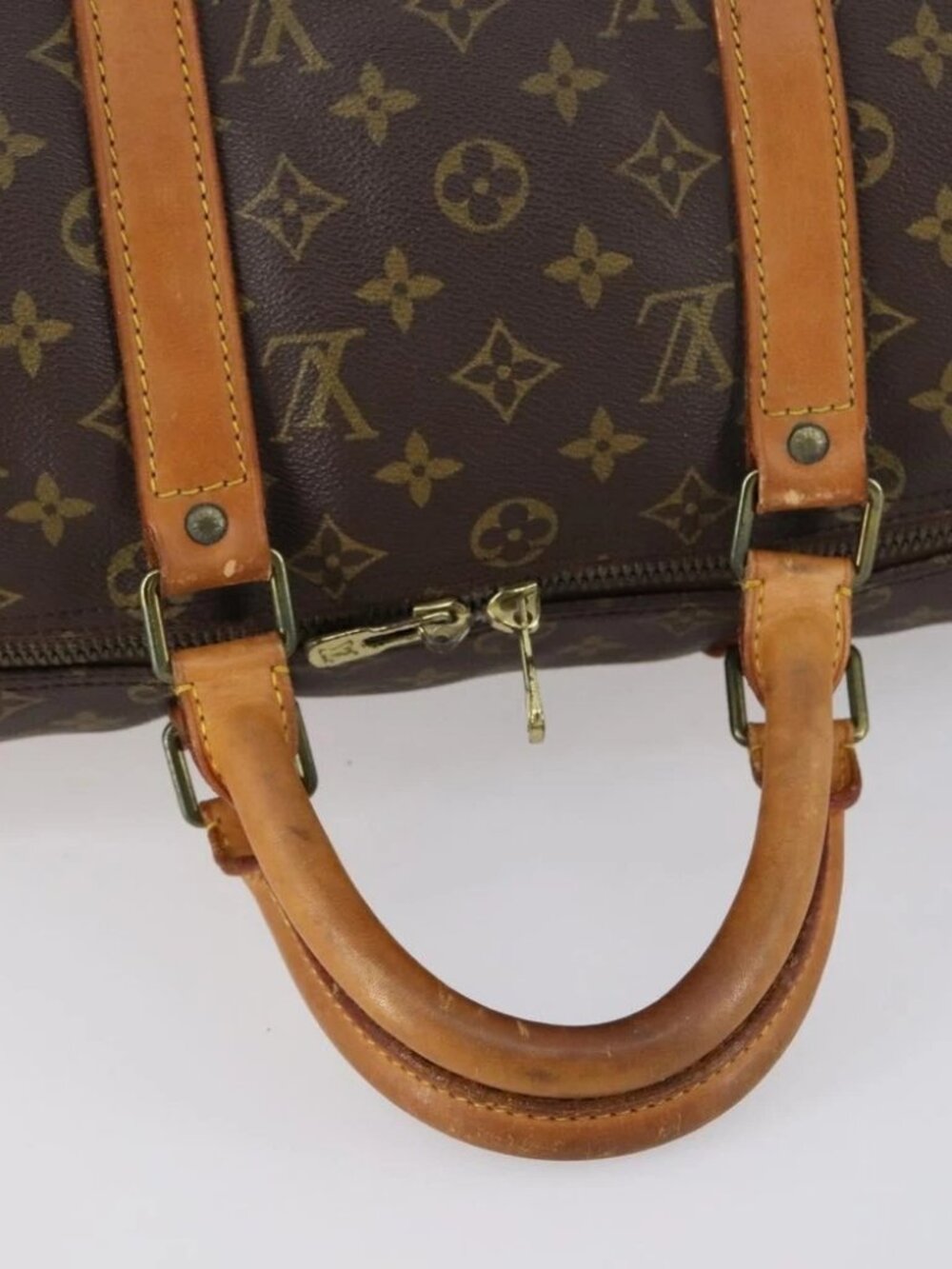 LOUIS VUITTON Monogram Keepall Bandouliere 50 Boston Bag M41416 LV Auth 149416 - Picture 10 of 16